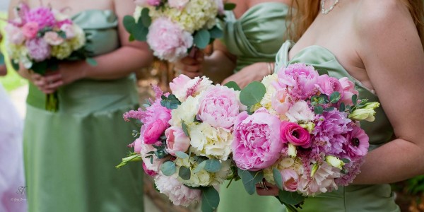 pink peonies