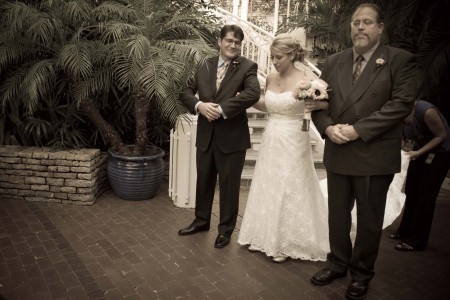 Bride,Parents,Wedding Dress,Flowers