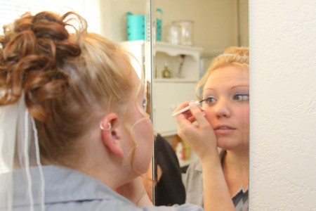 applying make-up
