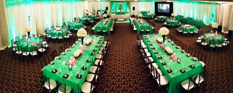 Green tablecloth
