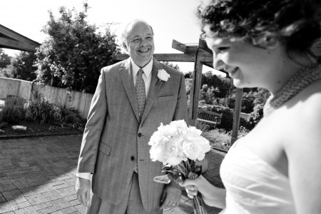 Dad admiring the bride