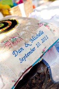 stitched linen