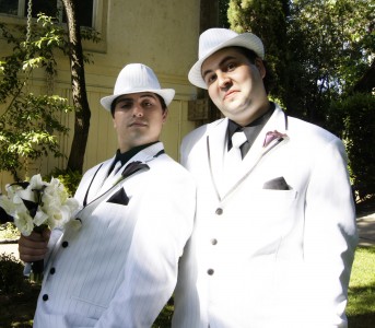 hats,black,white,bride,flowers,bouquet
